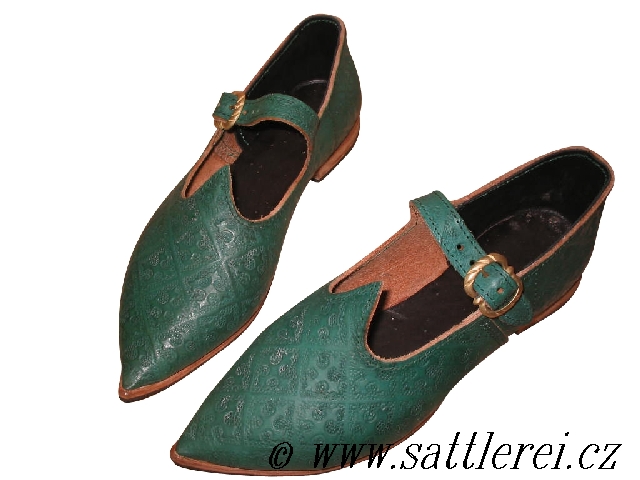 Schuhe aus dem Mittelalter 14. Jahrhundert