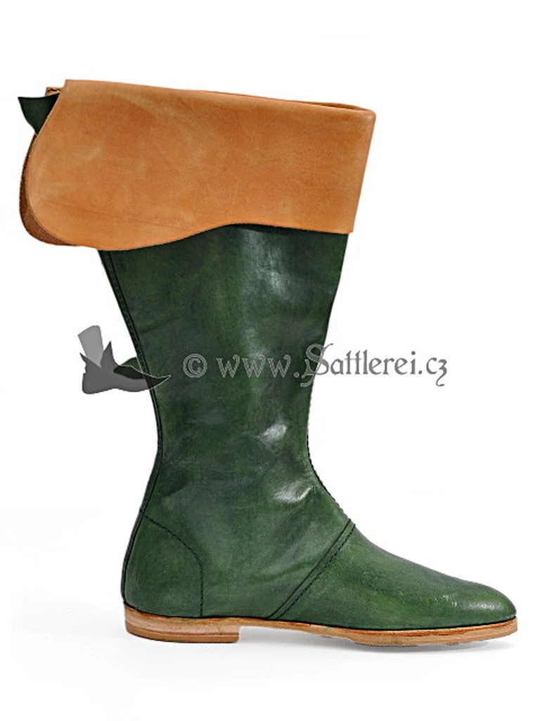 Mittelalter Stiefel Historische hohe Stiefel um das Jahr 1350 - 1500