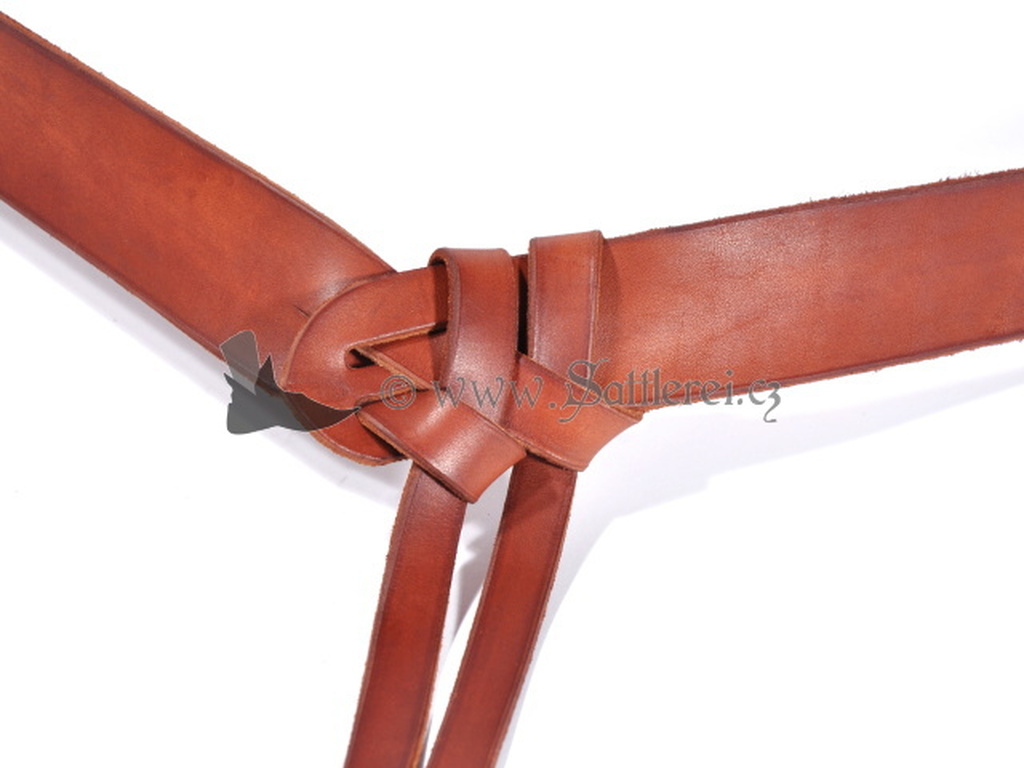 Medieval belt Viking Leather Belt, fastened with a knot