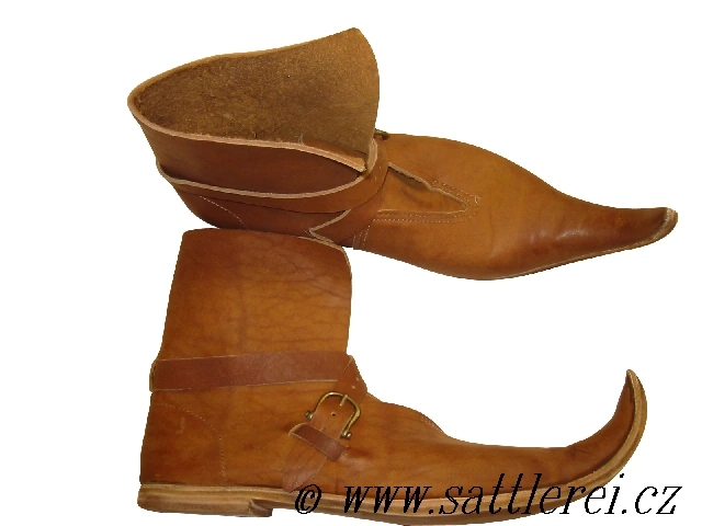 Mittelalter Leder Schuhe aus dem 1380-1500 Jr. Handgemacht