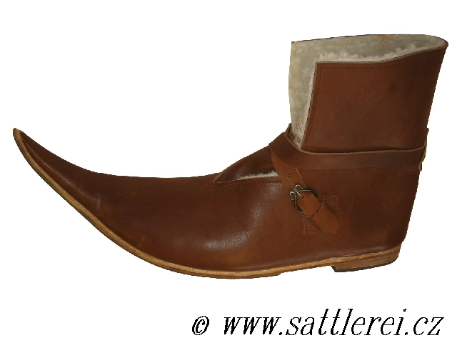 Mittelalter Schuhe mit Fell Mittelalter Schuhe Handgemacht