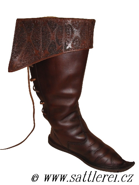 Hohe gotische Schuhe Mittelalterliche Stiefeletten für Ritter