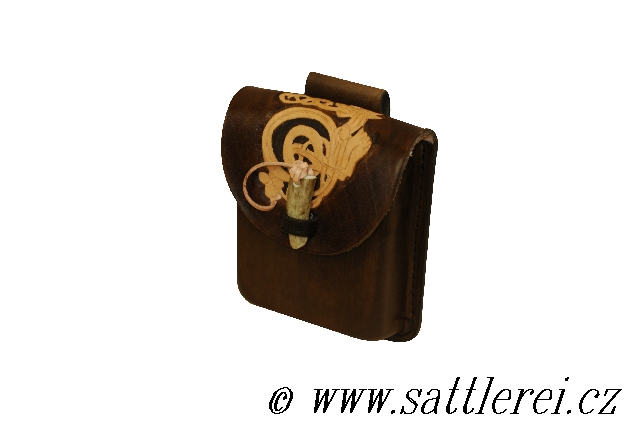 Mittelalter Taschen, Gürteltaschen die mit dem Motiven aus den frühen Mittelalter geschmückt ist