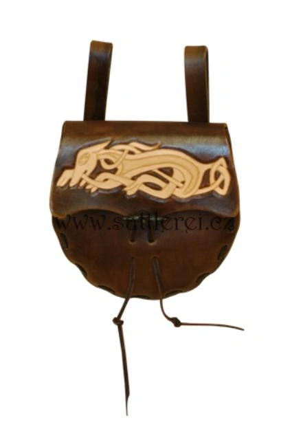 Leather Bag with early medieval motives 