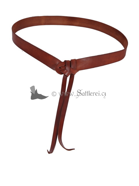 Medieval belt, fastened with a knot Viking Leather Belt