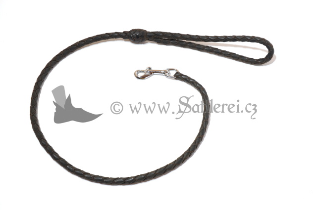 Leather knitted lead 