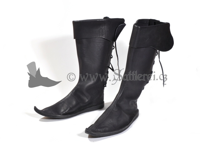 Mittelalter Stiefel schwarz für Ritter