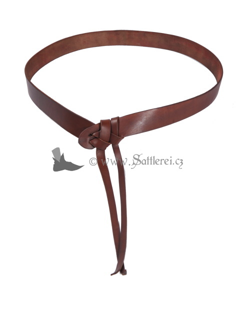 Medieval Belt, fastened with a knot Viking Leather Belt