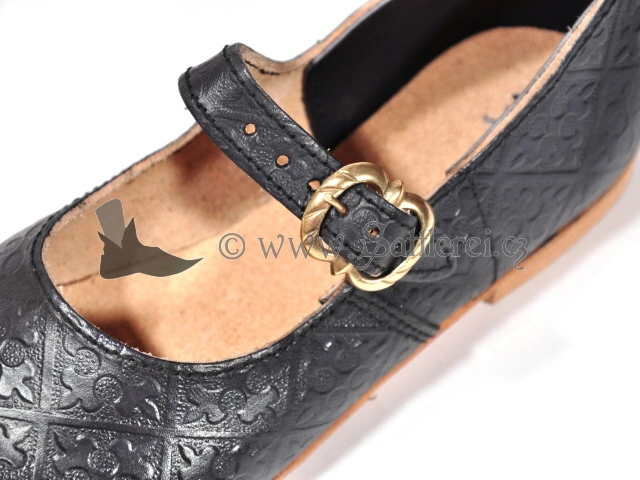 Gotik Schuhe - Stiefelette aus dem späten Mittelalter aus dem 14. Jahrhundert